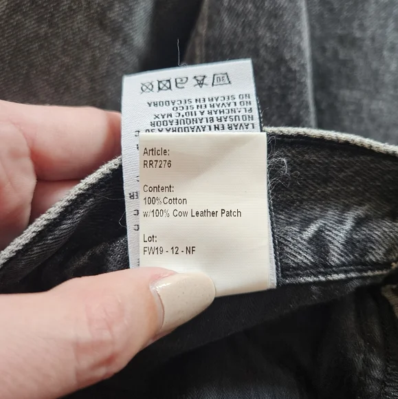 R13 Peyton Black Crossover Jeans Size 25 - Picture 11 of 16